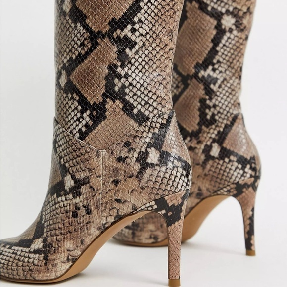 Steve Madden | Kinga knee high heel boot in pink snake Size 6 - Picture 10 of 12